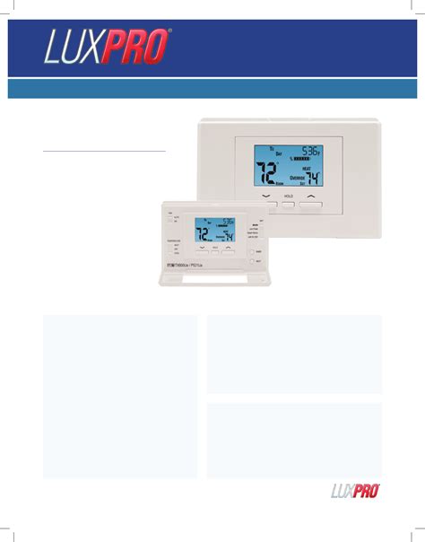 Lux-Products-P521U-Thermostat-User-Manual